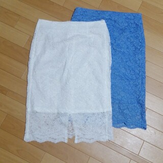【GU】レースタイトスカート2枚セット(ひざ丈スカート)