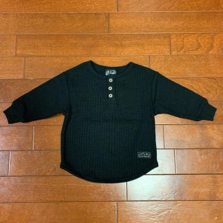 ザラキッズ(ZARA KIDS)の新品♡ボタン付きラウンドヘムサーマルワッフルカットソー(シャツ/カットソー)