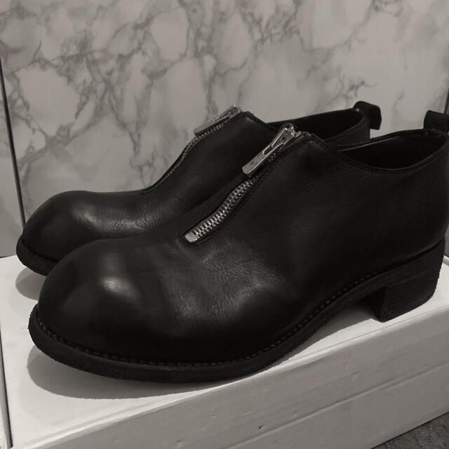 GUIDI - guidi フロントジップ デコルテ シューズ ダブルソール GUIDI - guidi フロントジップ デコルテ シューズ ダブルソール