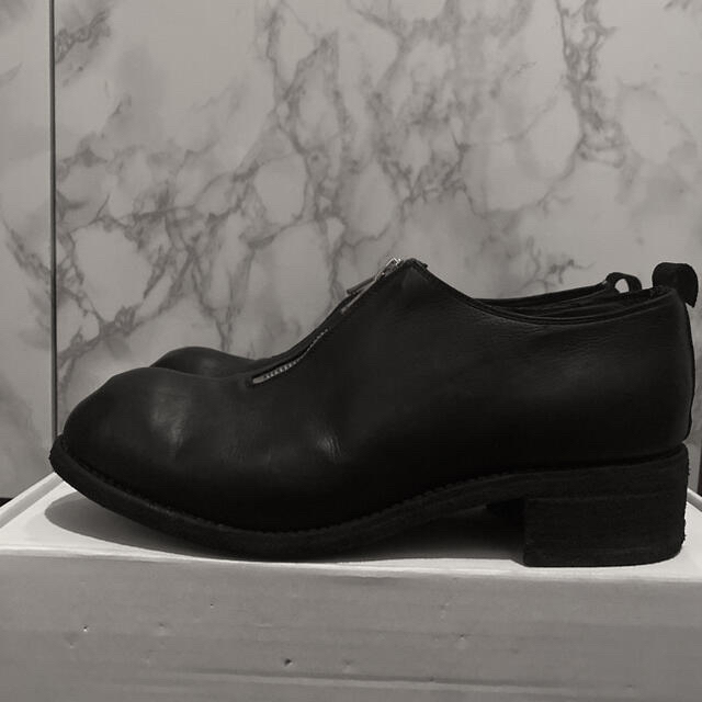 guidi フロントジップ デコルテ シューズ ダブルソール 42