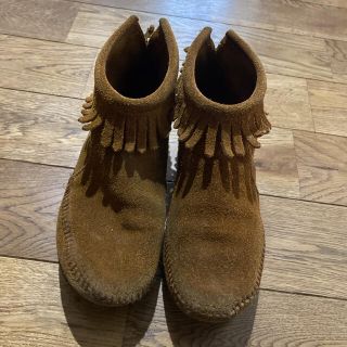 ミネトンカ(Minnetonka)のキッズミネトンカMINNETONKAフリンジショートブーツ21cm(ブーツ)