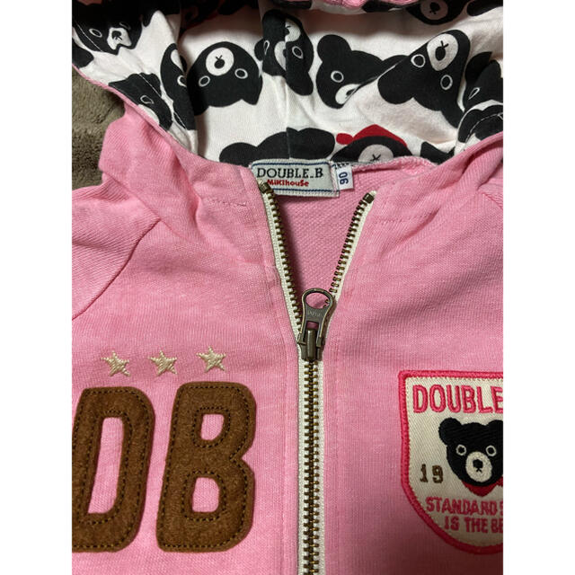 DOUBLE.B(ダブルビー)のミキハウスダブルビーパーカー  キッズ/ベビー/マタニティのキッズ服女の子用(90cm~)(Tシャツ/カットソー)の商品写真