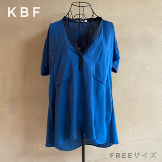 ケービーエフ(KBF)のKBF/ロング丈シャツ　チュニック/青色(シャツ/ブラウス(長袖/七分))