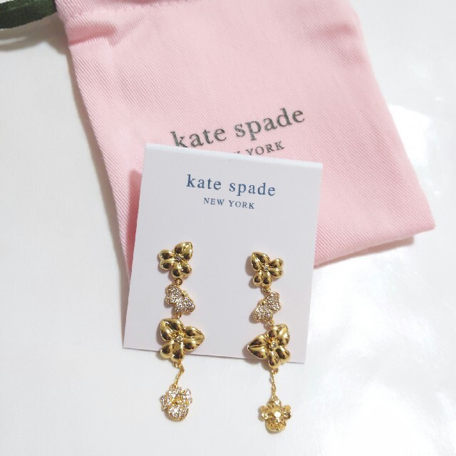 【新品】kate spade ケイトスペード ピアス フローラルピアス両耳