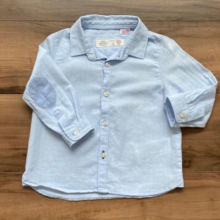 ザラキッズ(ZARA KIDS)のZARA baby★シャツ★80★ブルー★フォーマル(シャツ/カットソー)