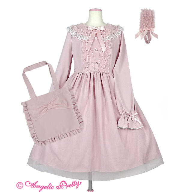 Angelic Pretty(アンジェリックプリティー)のアンジェリックプリティ ピンク ワンピース レディースのワンピース(ひざ丈ワンピース)の商品写真