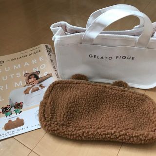 ジェラートピケ(gelato pique)のあつ森　収納トート、ボアポーチ(キャラクターグッズ)