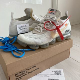 オフホワイト(OFF-WHITE)の【鑑定済】NIKE x off-white air vapormax White(スニーカー)