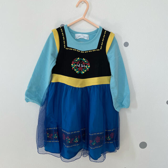 【子供服】アナと雪の女王  アナ コスプレ ワンピース エンタメ/ホビーのコスプレ(衣装)の商品写真