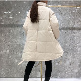 LE CIEL BLEU 2wayパデッドコクーンコート アイボリー 36レディース