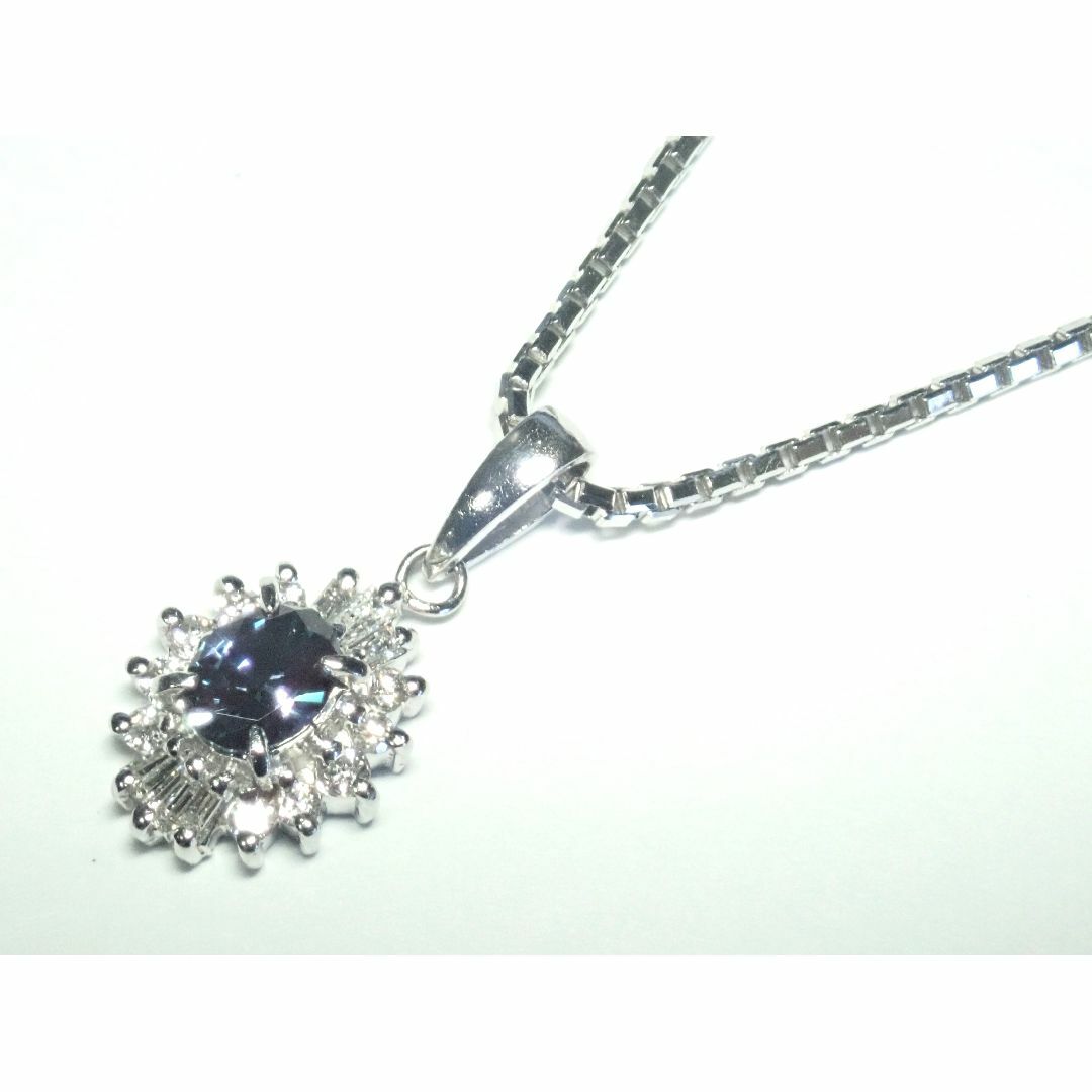 197.Pt850/900 ネックレス アレキサンドライト 0.39ct D 0ネックレス