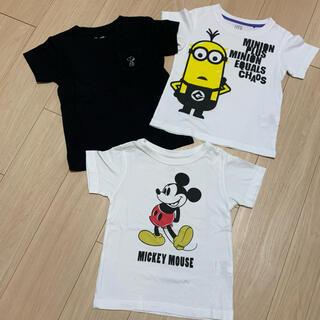 ユニクロ(UNIQLO)のユニクロ　キッズ　半袖　Tシャツ　セット　白　黒(Tシャツ/カットソー)