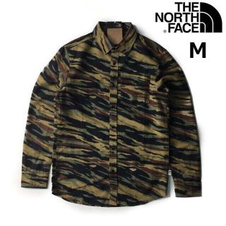 ザノースフェイス(THE NORTH FACE)のTHE NORTH FACE ノースフェイス長袖シャツ迷彩カーキUS Mサイズ(シャツ)