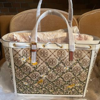 トリーバーチ(Tory Burch)のトリーバーチ Tモノグラム  ジャガード エンブロイダリー トート バッグ(トートバッグ)