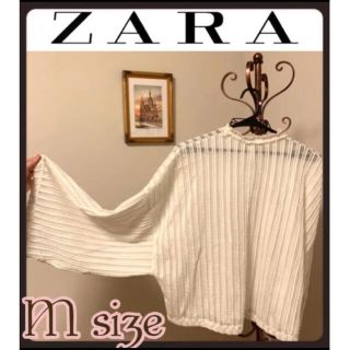 ザラ(ZARA)のZARA ザラ　シースルー　ドロップショルダー　ブラウス　白　ベルスリーブ　袖広(シャツ/ブラウス(長袖/七分))