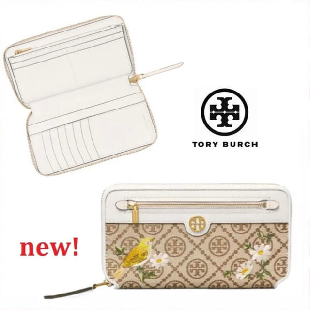 Tory Burch(トリーバーチ)のトリーバーチTモノグラムジャガードエンブロイダリージップコンチネンタルウォレット レディースのファッション小物(財布)の商品写真