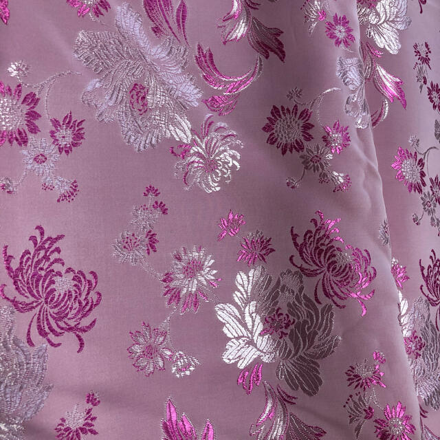 生地　朱子織　ピンク ハンドメイドの素材/材料(生地/糸)の商品写真