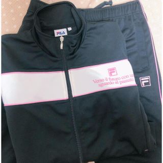 フィラ(FILA)のFILA ブラック　ジャージ　Lサイズ(ルームウェア)