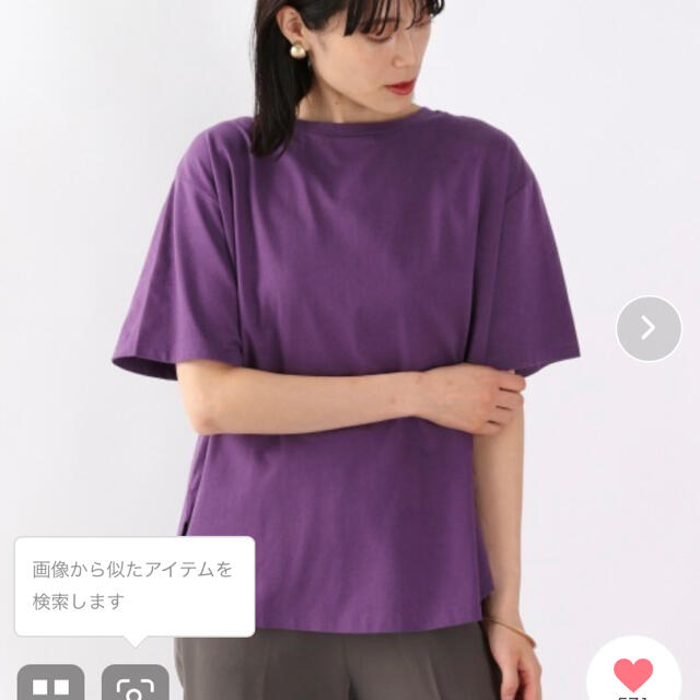 LOWRYS FARM(ローリーズファーム)のローリーズファーム　ラウンドTシャツ レディースのトップス(Tシャツ(半袖/袖なし))の商品写真