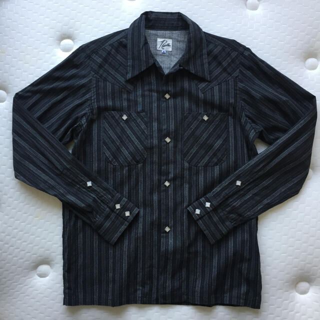 美 used】Needles ニードルス オープンカラー プリントストライプ - シャツ