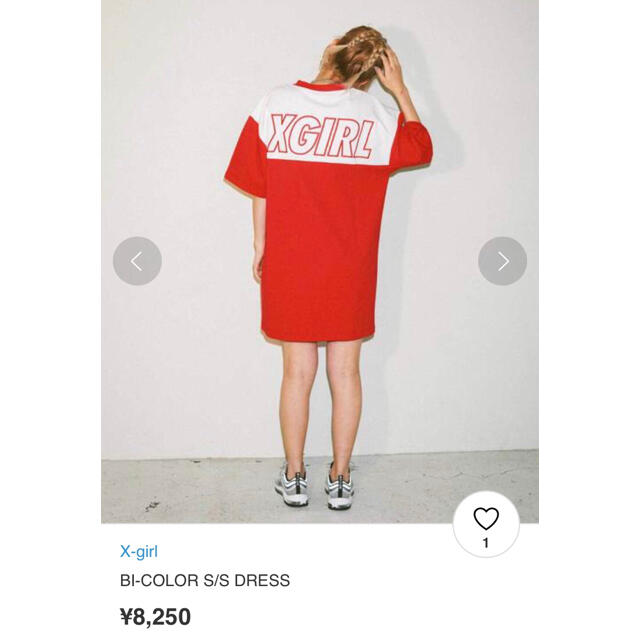 X-girl(エックスガール)のエックスガール X-girl BI-COLOR S/S DRESS レディースのワンピース(ひざ丈ワンピース)の商品写真