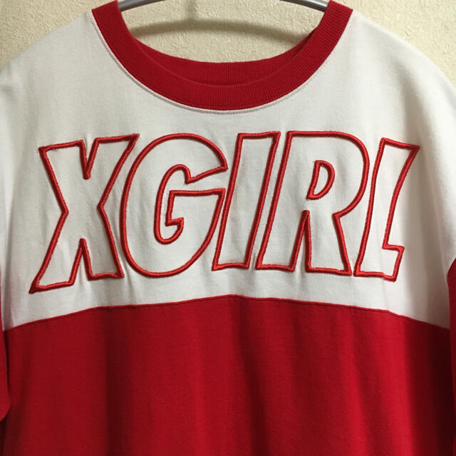 X-girl(エックスガール)のエックスガール X-girl BI-COLOR S/S DRESS レディースのワンピース(ひざ丈ワンピース)の商品写真