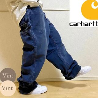 カーハート(carhartt)のメキシコ製 カーハート 90s コットンチノ ペインターパンツ ゆるだぼ 革タグ(ペインターパンツ)