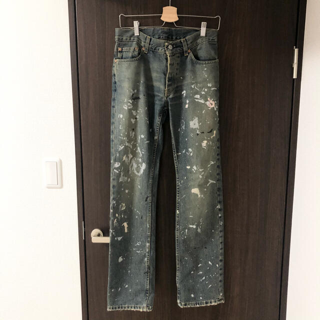 helmut lang 1998 本人期 アーカイヴ ペンキ デニム パンツ dinaslh