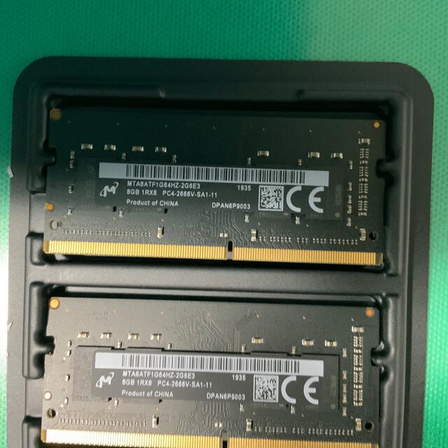 Mac  mini 用DDR4 2666MHz  8GB×2 合計16GBPC/タブレット