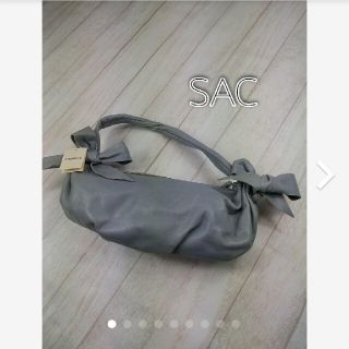 サック(SAC)のSAC サック 皮革 リボン バック パープル(ショルダーバッグ)