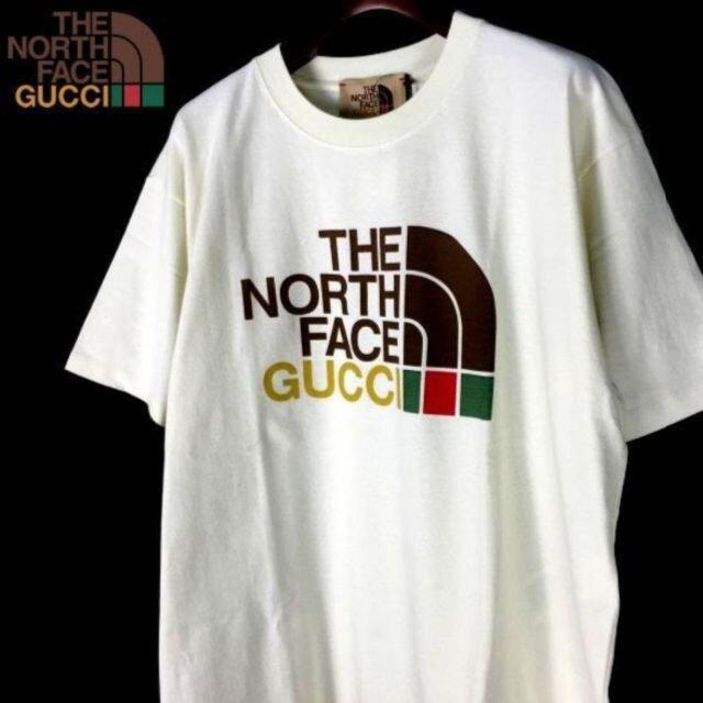 いいスタイル Gucci - GUCCI THE NORTH FACE Tシャツ 半袖(M)白 210226