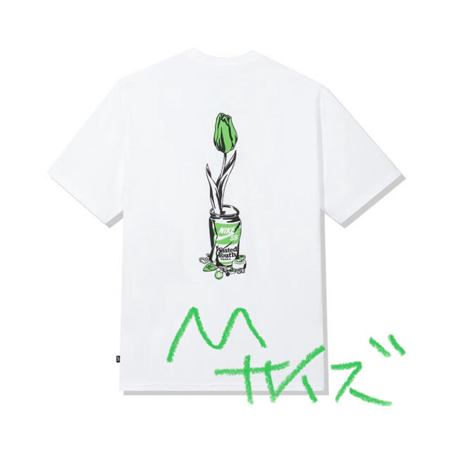 新品 NIKE Mサイズ WHITE TEE LOGO SB Nike YOUTH WASTED - Tシャツ/カットソー(半袖/袖なし)
