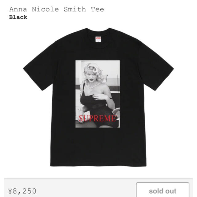 supreme Anna Nicole Smith tee 黒Sメンズ