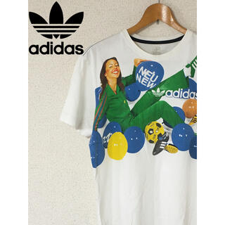 アディダス(adidas)のアディダスオリジナルス 風船 バルーン サッカー 70's イメージ(Tシャツ/カットソー(半袖/袖なし))