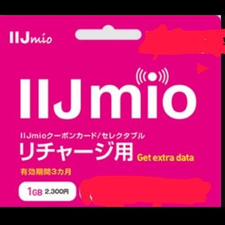 iijmio 高速データ通信　追加クーポン（1GB）(その他)