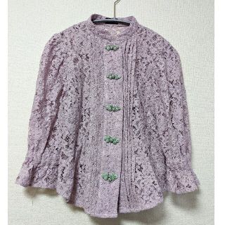 パメオポーズ(PAMEO POSE)のMandarin Lace Blouse(シャツ/ブラウス(半袖/袖なし))