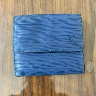 ルイヴィトン(LOUIS VUITTON)のルイヴィトンLOUIS VUITTONエピ、二つ折り財布、ブルー、正規中古(財布)