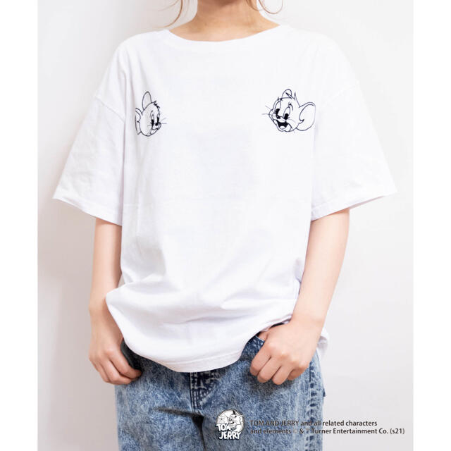 RNA(アールエヌエー)のRNA   TOM&JERRY刺繍BIG-T  アールエヌエー  トムとジェリー レディースのトップス(Tシャツ(半袖/袖なし))の商品写真