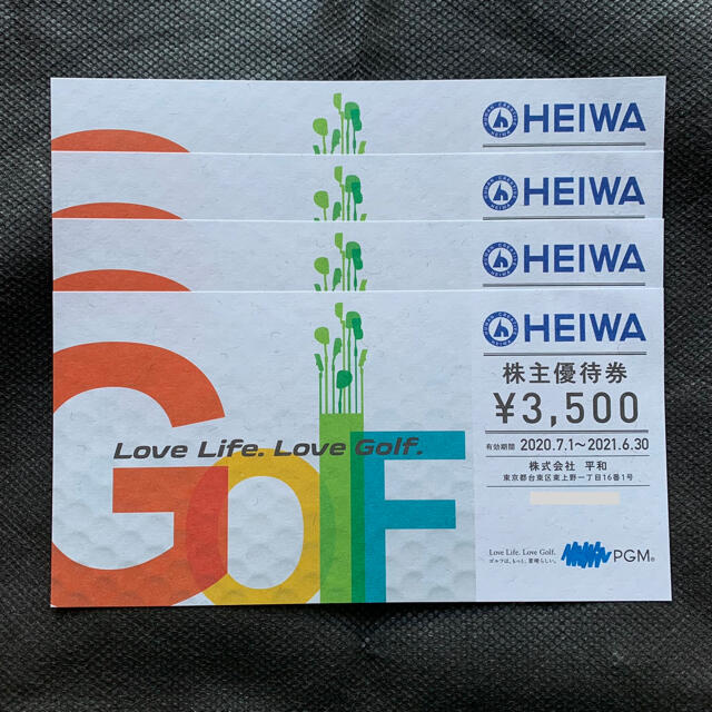 HEIWA平和 PGMゴルフ株主優待3500円×4枚（かんたんラクマパック発送 ...