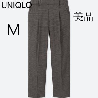 ユニクロ(UNIQLO)のEZYタックアンクルパンツ（グレンチェック・丈標準62～64cm）(クロップドパンツ)