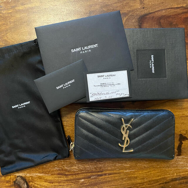 最も  Saint 黒 長財布 LAURENT SAINT ポテサラ様専用　正規品　イヴサンローラン - Laurent 財布