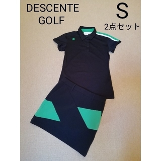 デサント(DESCENTE)のデサント ゴルフ 半袖シャツS & インナー一体型スカート61(S)2点＋オマケ(ウエア)