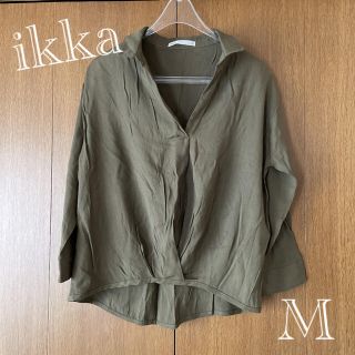 イッカ(ikka)の○ ikka 長袖ブラウス　M(シャツ/ブラウス(長袖/七分))