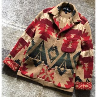 ラルフローレン(Ralph Lauren)の別格の1枚 ITALY製 80's ラルフローレン ネイティブ柄 ラグジャケット(テーラードジャケット)