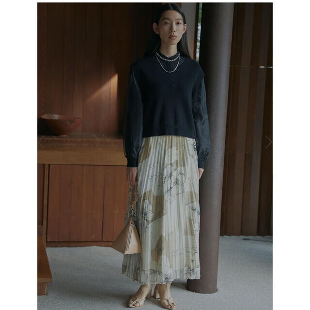 Ameri VINTAGE(アメリヴィンテージ)のHOLLY VINTAGE PLEATS SKIRT レディースのスカート(ロングスカート)の商品写真