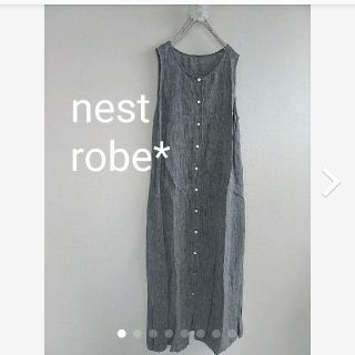 ネストローブ(nest Robe)の☆ネストローブ麻100%シンプルノースリワンピース(ロングワンピース/マキシワンピース)