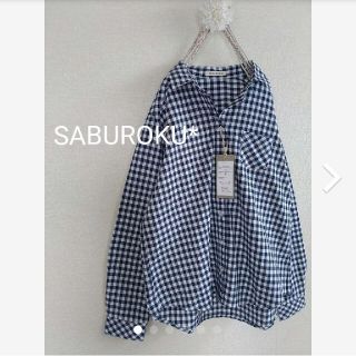 サブロク(SABUROKU)の購入不可ぽ～すけ様専用☆タグ付SABUROKUスキッパーチェックシャツ(シャツ/ブラウス(長袖/七分))