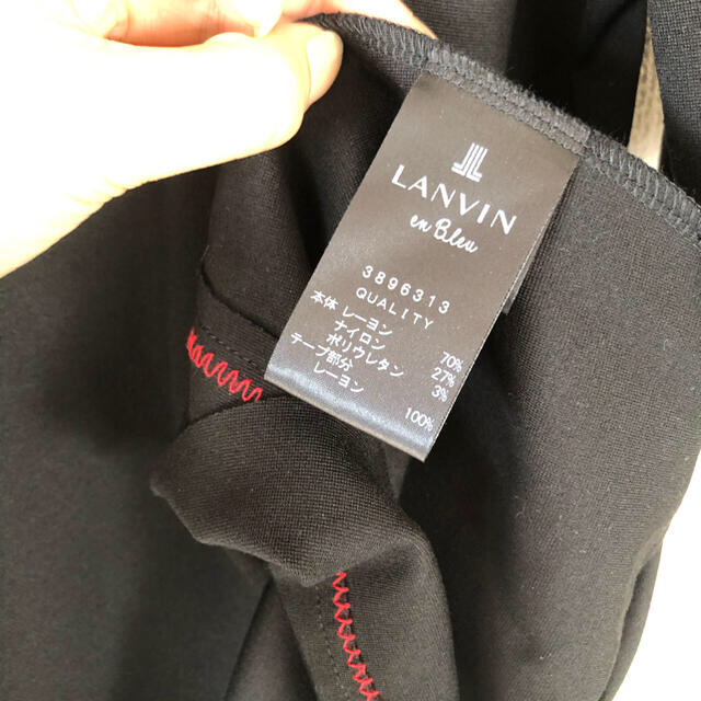 LANVIN en Bleu(ランバンオンブルー)のランバンオンブルー⭐︎ パール　ワンピース レディースのワンピース(ひざ丈ワンピース)の商品写真