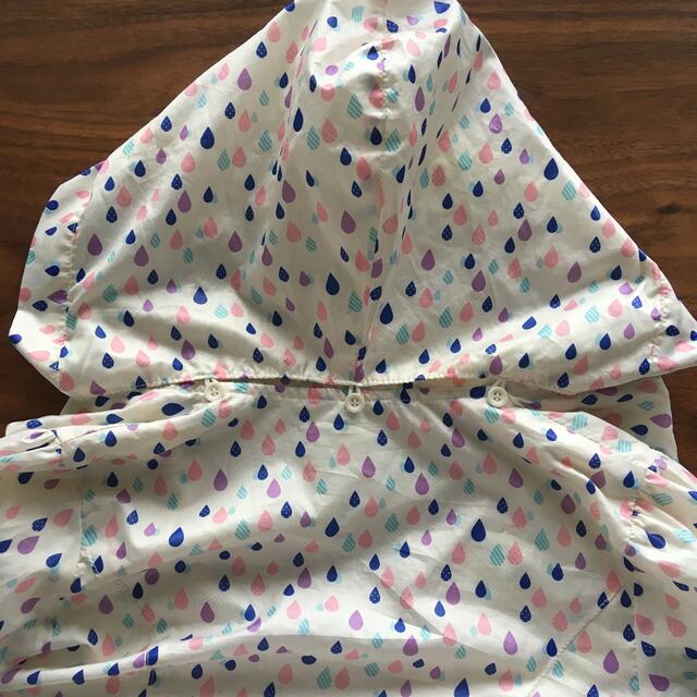 3can4on(サンカンシオン)のナイロンパーカー　130  雫柄　 キッズ/ベビー/マタニティのキッズ服女の子用(90cm~)(ジャケット/上着)の商品写真