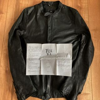 ビームス レザージャケット/革ジャン(メンズ)(ブラック/黒色系)の